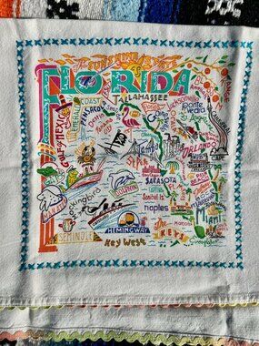 Catstudio Kitchen Towel with printed art of Florida Cities and Landmarks